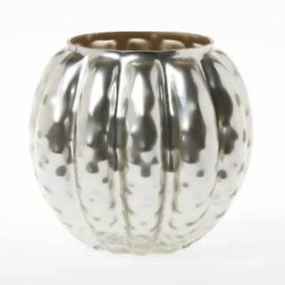 NWOT Vietri Placcato Cachepot Medium Silver Glass Vase